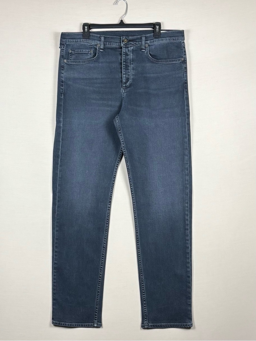 Rag & Bone Fit 2 Slim Jeans Mens 38x33 Blue Stretch Denim Button Fly Made in USA
